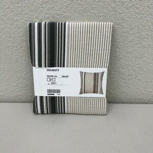 Ikea Solmott 20x20" Cotton Stripe Throw Pillow Cushion Cover NEW